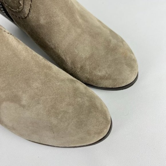 Sam Edelman Louie Taupe Fringe Suede Western Ankle Boot 6 - Picture 9 of 16